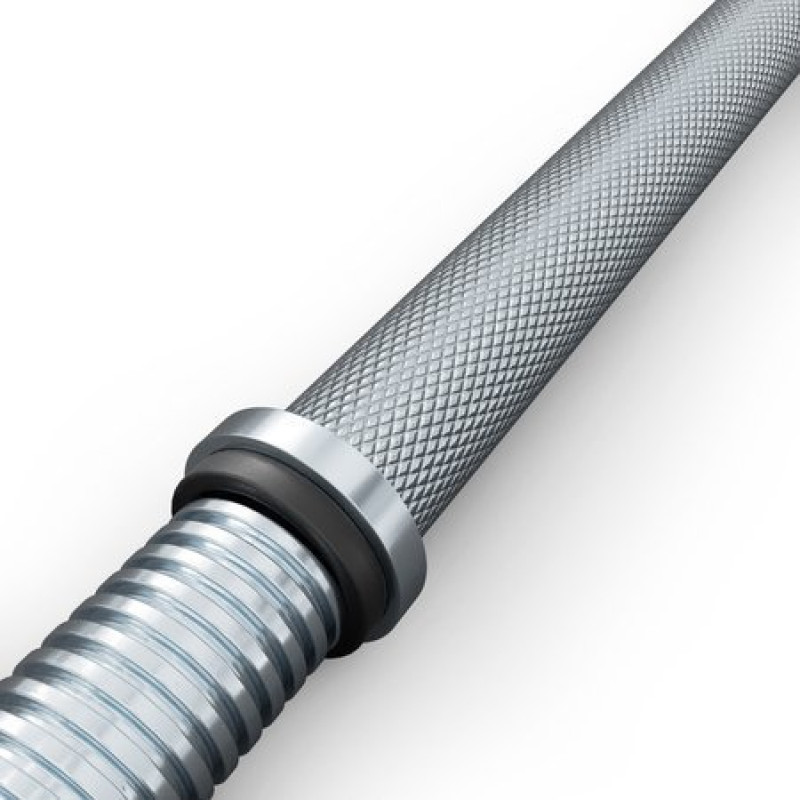 Гриф для штанги K-SPORT, 200 см, Ø27 мм, стальной хромированный, винтовые замки