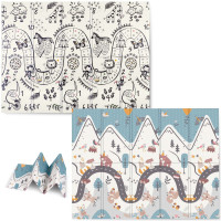 Коврик розкладний дитячий 200 x 150 x 1 см Nukido NK-341 Дорога-Сафарі