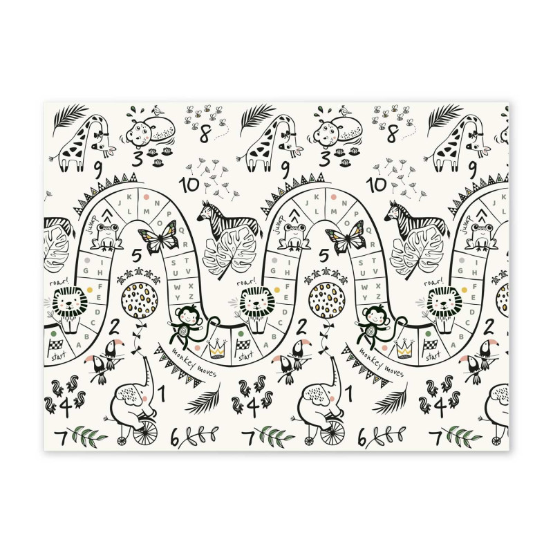 Килимок розкладний дитячий 200 x 150 x 1 см Nukido NK-341 Дорога-Сафарі