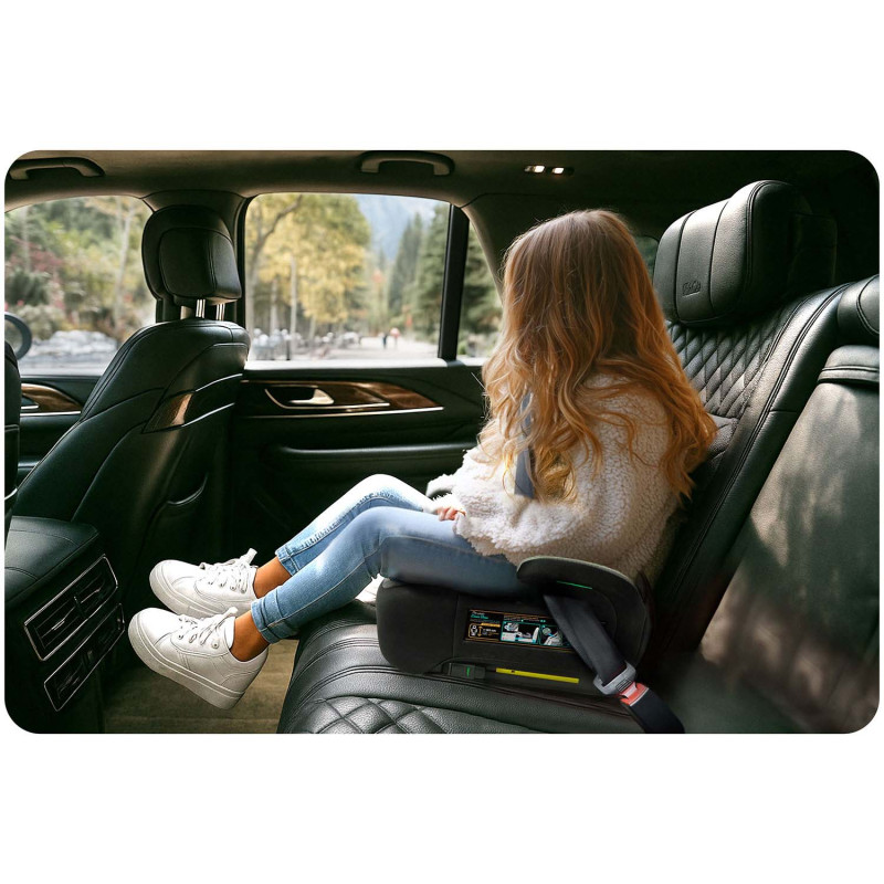 Бустер Nukido Louis ISOFIX 710201 125-150 см, чорно-сірий