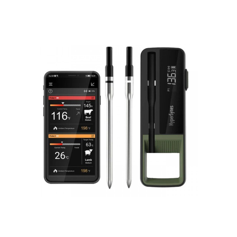 Термометр бездротовий з 2 щупами Bluetooth GRILLI 777227 Код: 012396