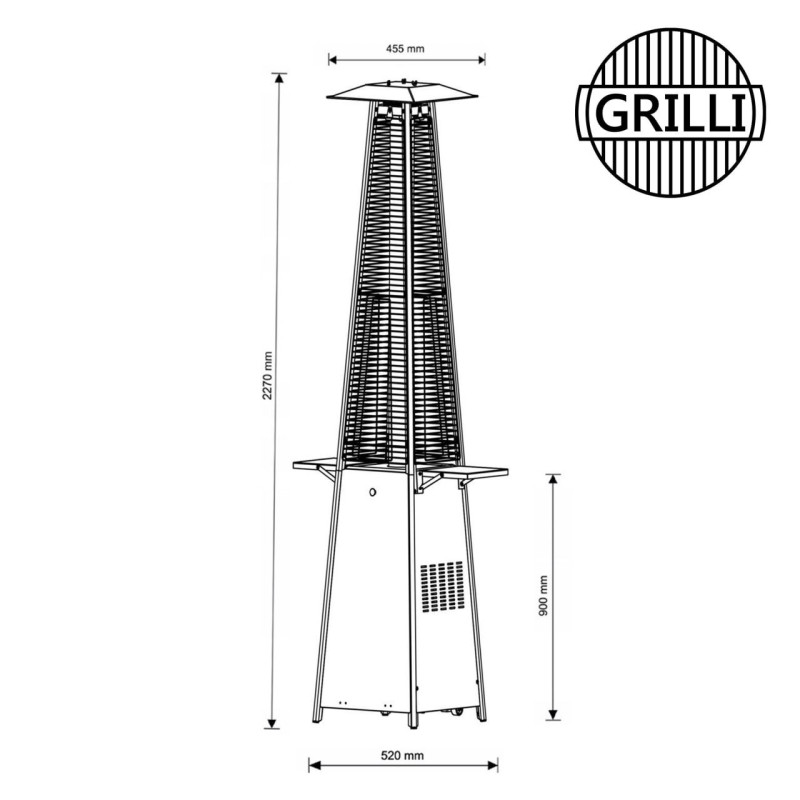 Газовий обігрівач Pyramid Black GRILLI 777415 Код: 012833