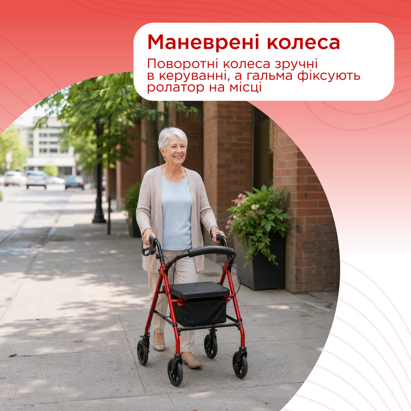 Ходунки на колесах з підвищеною надійністю і функціональністю ролатор Doctor Life 18231 (18231-2429)