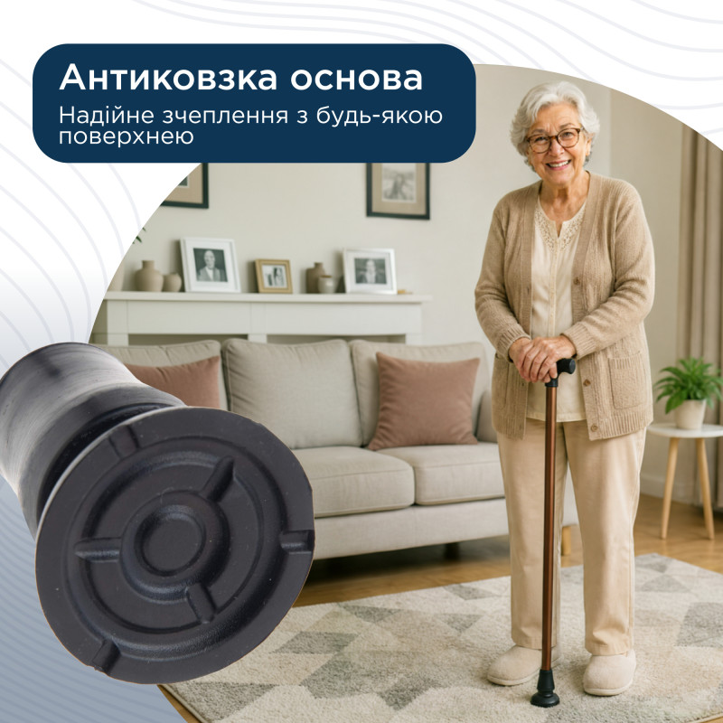 Гумовий наконечник для тростин Doctor Life 11332 Deluxe 19 мм (11332-2885)