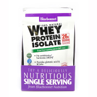 Изолят сывороточного белка, Вкус клубники, Whey Protein Isolate, Bluebonnet Nutrition, 8 пакетиков