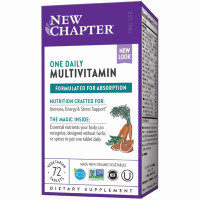 Ежедневные мультивитамины, Only One, One Daily Multivitamin, New Chapter, 72 таблетки