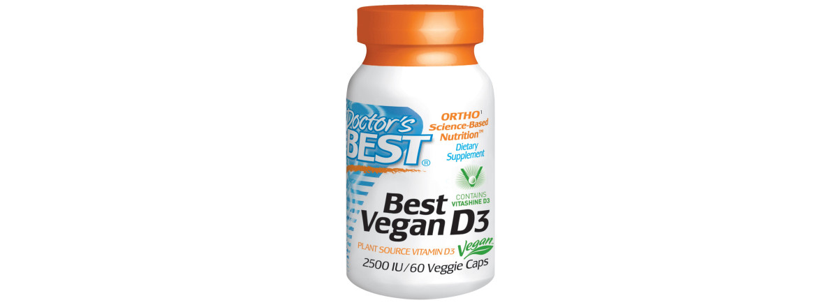 Веганский Витамин D3 2500IU, Doctor's Best, 60 гелевых капсул