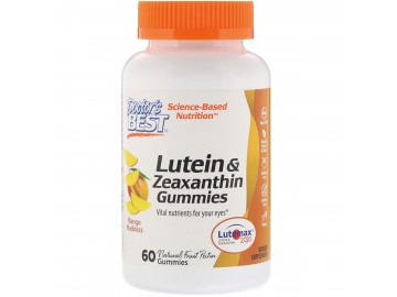 Зеаксантин і Лютеин, Lutein & Zeaxanthin, Doctor's Best, смак манго, 60 желейних цукерок