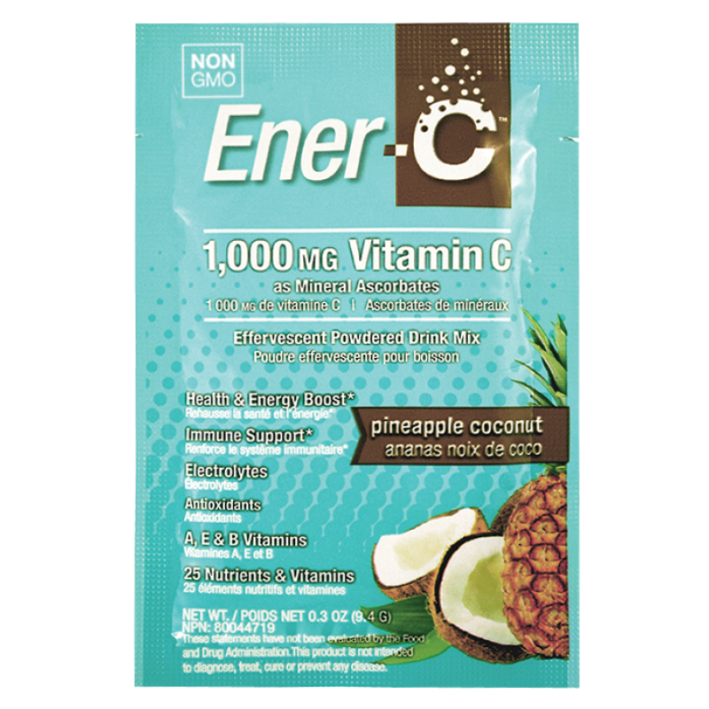 Вітамінний Напій для Підвищення імунітету, Смак ананаса і кокоса, Vitamin C, Ener-C, 1 пакетик