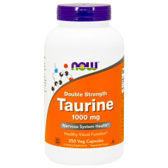 Таурин, Taurine, Now Foods, 1000 мг, 250 вегетаріанских капсул