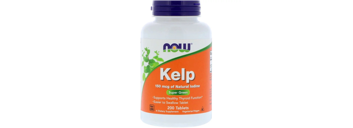 Натуральний Йод, (Ламінарія), Kelp, Now Foods, 150 мкг, 200 таблеток