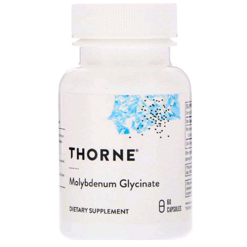 Глицинат Молибдена, Molybdenum Glycinate, Thorne Research, 60 Капсул