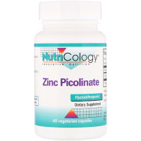 Цинк Пиколинат, Zinc Picolinate, Nutricology, 60 вегетаріанских капсул