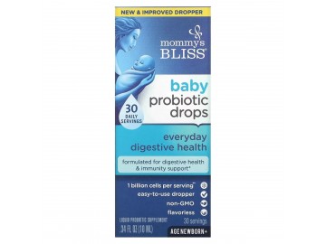 Пробіотики в краплях для новонароджених та старших, Baby Probiotic Drops, Mommy's Bliss, 10 мл