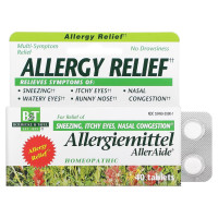 Средство от аллергии, Allergy Relief, Allergiemittel AllerAide, Boericke & Tafel, 40 таблеток