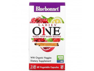 Комплекс Вітамінів Для Жінок, Ladies 'ONE, Whole Food-Based Multiple, Bluebonnet Nutrition, 60 вегетаріанських капсул