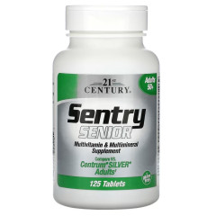 Мультивітаміни та мультимінерали для дорослих 50+, Sentry Senior, Multivitamin & Multimineral Supplement, Adults 50+, 21st Century, 125 таблеток