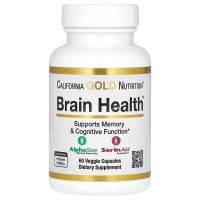 Здоровье мозга, Brain Health, California Gold Nutrition, 60 вегетарианских капсул