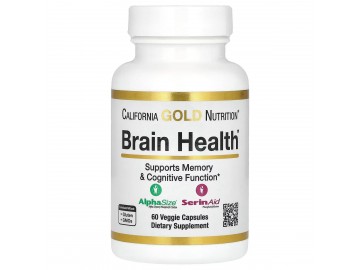 Здоров'я мозку, Brain Health, California Gold Nutrition, 60 вегетаріанських капсул