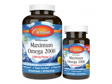 Омега Максимум 2000, Смак Лимона, Maximum Omega 2000, Carlson, 90+30 желатинових капсул