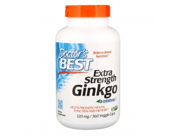 Супер Сильний Екстракт Гінкго 120 мг, Ginkgo Extra Stength Profile Proven, Doctor's Best, 360 вегетаріанських капсул