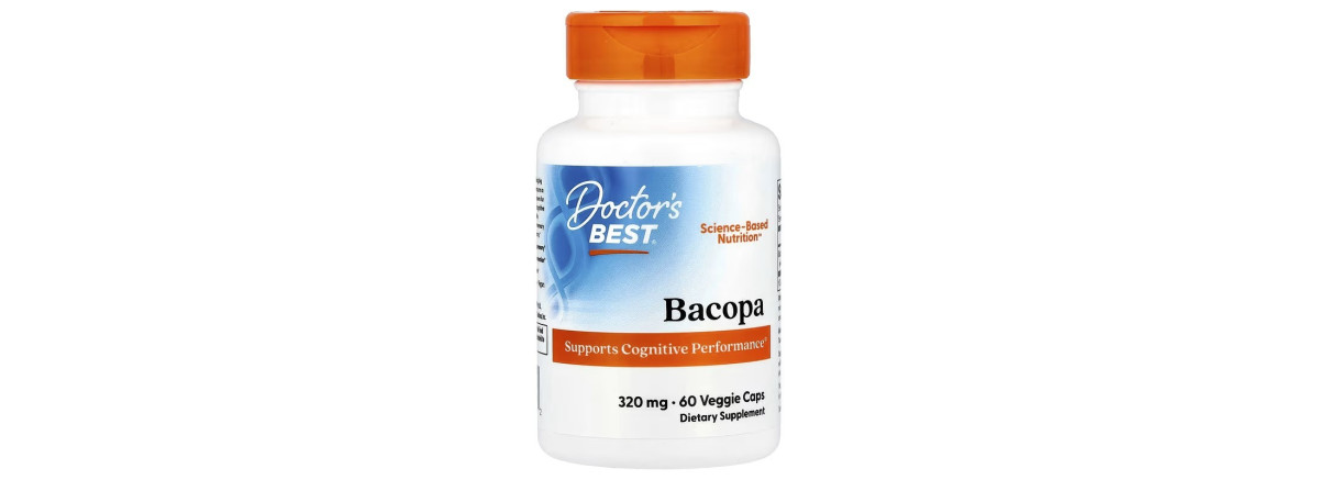Бакопа, 320 мг, Bacopa, Doctor's Best, 60 вегетаріанських капсул