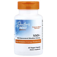 Нікотинамід з адаптогенами, NMN+, Doctor's Best, 60 вегетаріанських капсул