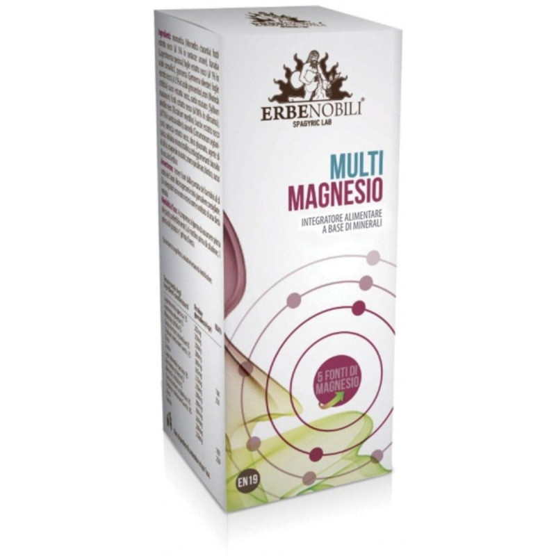 Мульти-Магний, Multimagnesio, Пищевая добавка с минералами, Erbenobili, 60 таблеток