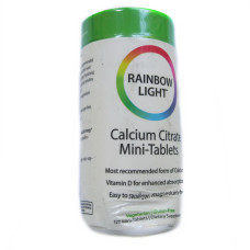 УЦІНКА Цитрат Кальцію, Calcium Citrate Mini-Tablets, Rainbow Light, 120 міні таблетки