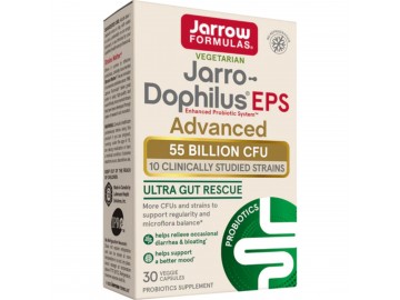 Пробіотики, 55 млрд КУО, Jarro-Dophilus EPS, Jarrow Formulas, 30 вегетаріанських капсул