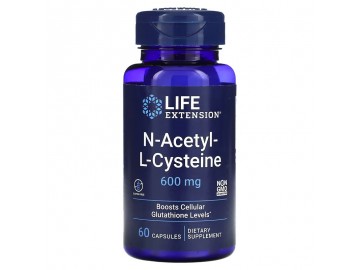 N-ацетил-L-цистеїн, 600 мг, NAC N-Acetyl-L-Cysteine, Life Extension, 60 капсул