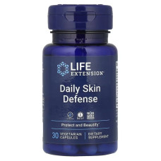 Ежедневная защита кожи, Daily Skin Defense, Life Extension, 30 вегетарианских капсул