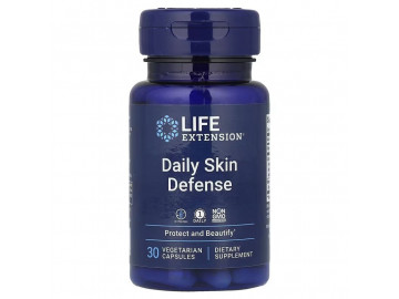 Щоденний захист шкіри, Daily Skin Defense, Life Extension, 30 вегетаріанських капсул