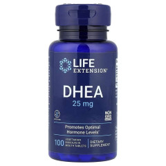 Дегідроепіандростерон, 25 мг, DHEA, Life Extension, 100 вегетаріанських пігулок