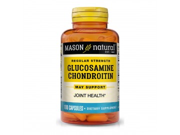 Глюкозамін та Хондроїтин, Glucosamine Chondroitin Regular Strength, Mason Natural, 100 капсул