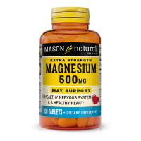Магний 500мг, Magnesium Extra Strength, Mason Natural, 100 таблеток