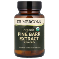 Органічний екстракт соснової кори з ОРС, Pine Bark Extract with OPCs, Dr. Mercola, 60 таблеток