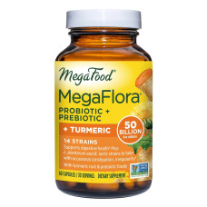 Пробіотики MegaFlora Probiotic with Turmeric, MegaFood, 60 капсул