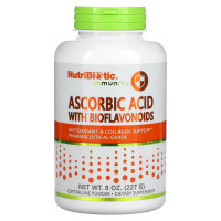 Аскорбиновая кислота с биофлавоноидами в порошке, Ascorbic Acid with Bioflavonoids, NutriBiotic, 227 грамм