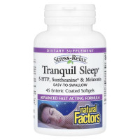 Спокійний сон, Stress-Relax, Tranquil Sleep, Natural Factors, 45 гелевих капсул