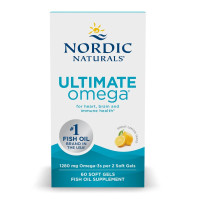 Рыбий Жир, Лимонный Вкус, Nordic Naturals, Ultimate Omega, Лимон, 1,280 мг, 60 капсул