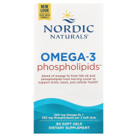 Омега-3 з фосфоліпідами, Omega-3™ Phospholipids, Nordic Naturals, 60 гелевих капсул