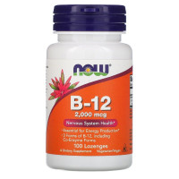 Витамин B-12, Vitamin B-12, Now Foods, 2000 мкг, 100 таблеток