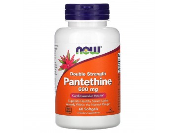 Пантетін, Pantethine, Now Foods, 600 мг, 60 желатинових капсул