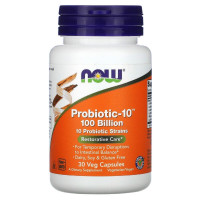 Пробиотический комплекс Probiotic 100 миллиардов, Now Foods, 30 вегетарианских капсул