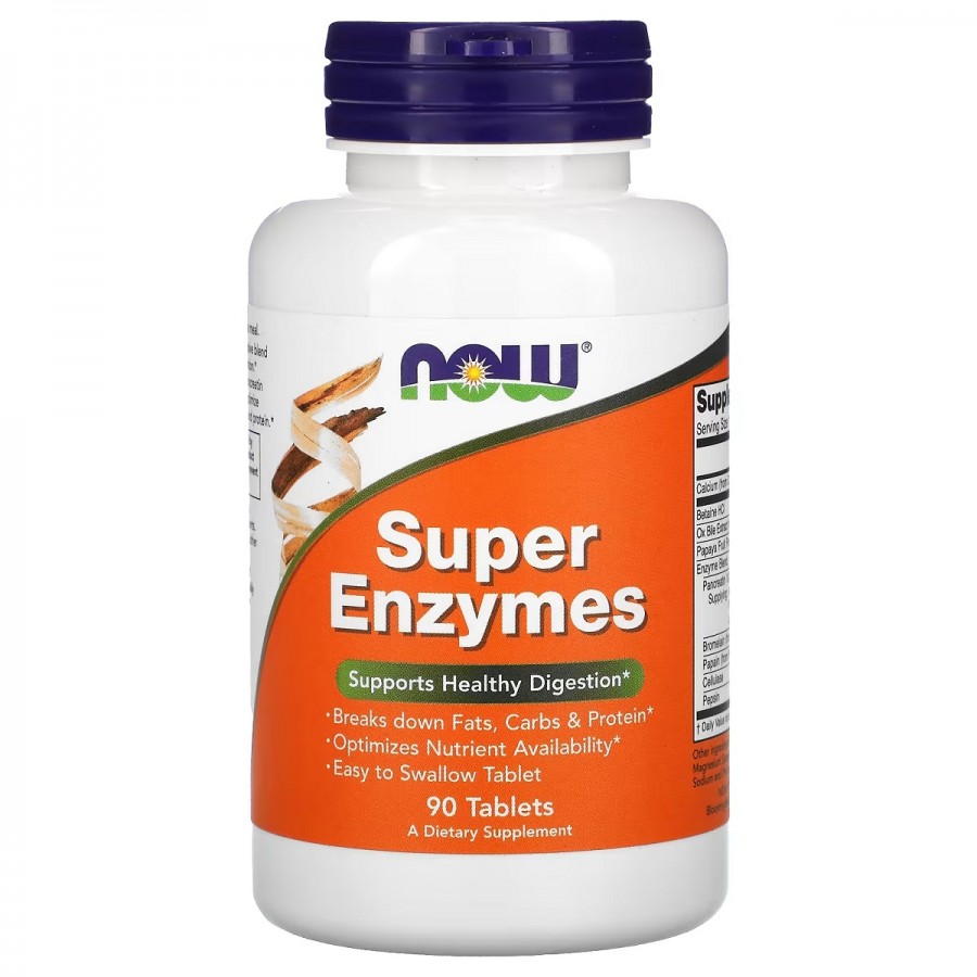 Суперферменти, Super Enzymes, Now Foods, 90 таблеток