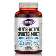 Мужские мультвитамины для активных видов спорта, Men's Active Sports Multi, Now Foods, 90 гелевых капсул