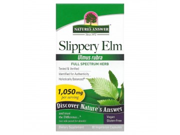 Слизький в'яз, 1050 мг, Slippery Elm, Nature's Answer, 90 вегетаріанських капсул