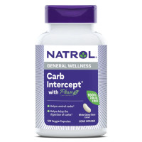 Блокатор Углеводов Фаза 2, Carb Intercept с Phase 2 Carb Controller, Natrol, 120 растительных капсул