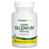 Селен із вітаміном Е, 200 мкг, Super Selenium With Vitamin E, Natures Plus, 90 таблеток